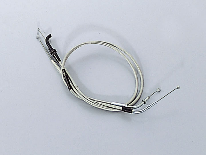 ハリケーン ロング　スロットルケーブルW ステンレスメッシュ アウター長 950/895mm HB6783M