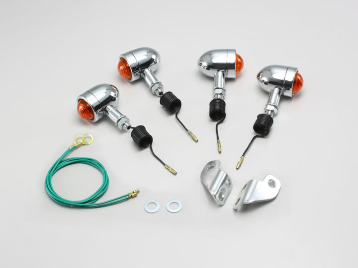 ハリケーン ミニブレットウインカーkit オレンジレンズ HA5302-02