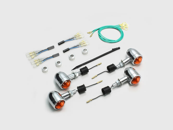 ハリケーン ミニブレットウインカーkit ノーマル位置 オレンジレンズ HA5450