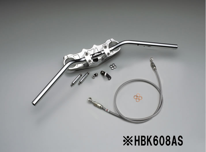 ハリケーン バーハンドルkit シルバー(フルステンレスブレーキホース) ZZR1400 ABS無車 HBK608AS