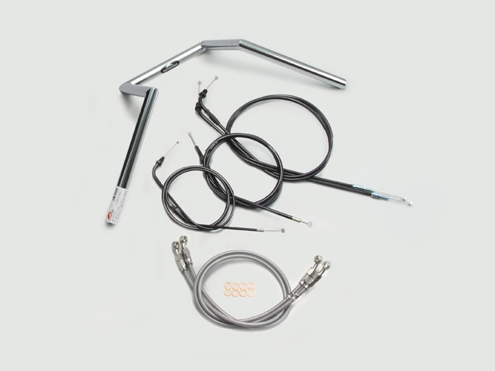 ハリケーン 200ロボット1型 ハンドルSET CB750（92-08 RC42） クロームメッキ H005-108C