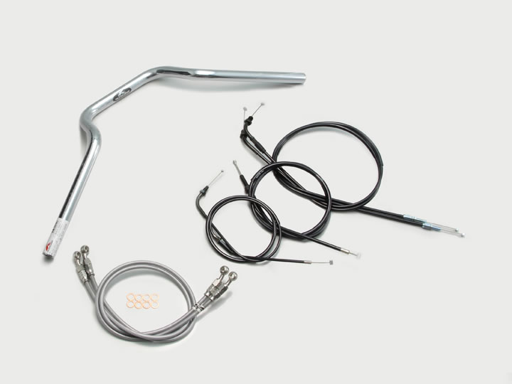 ハリケーン クォーター3型 ハンドルSET CB750（92-08 RC42） クロームメッキ H005-903C
