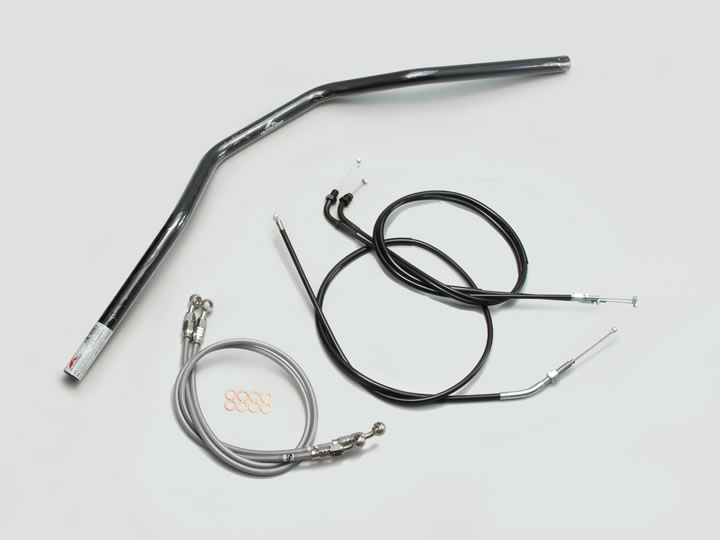 ハリケーン トラッカースペシャル ハンドルSET CB400SF vtecRevo（08-13 NC42）ABS無車 ブラック H008-..