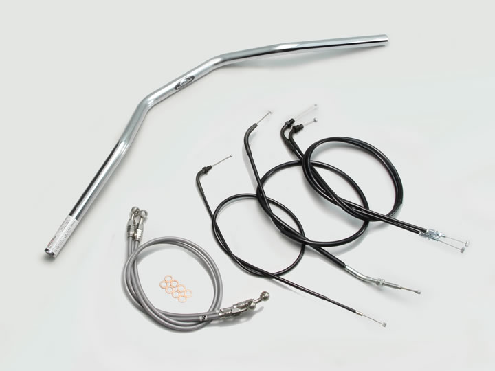 ハリケーン トラッカースペシャル ハンドルSET CB400SF（92-98 NC31） クロームメッキ H010-033C