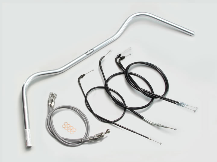 ハリケーン ワイドローオールド 2型 ハンドルSET CB400SF（92-98 NC31） クロームメッキ H010-075C