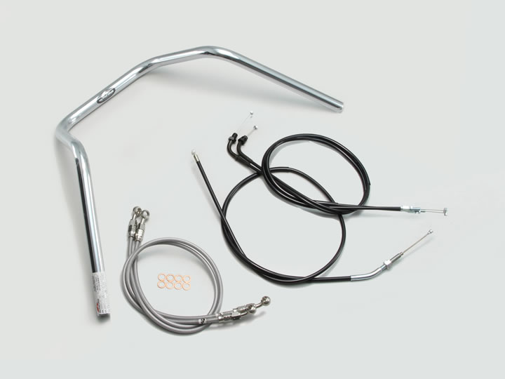 ハリケーン 200アップ3型 ハンドルSET CB400SB vtecIII（05-07 NC39） クロームメッキ H011-013C