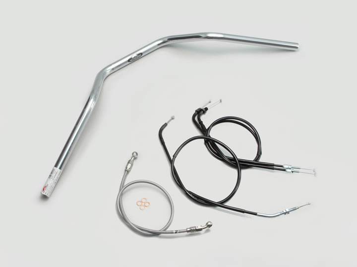 ハリケーン ZII-TYPE ハンドルSET VTR250/LD（09-17 MC33-1300001-）(FI車) クロームメッキ H013-078C