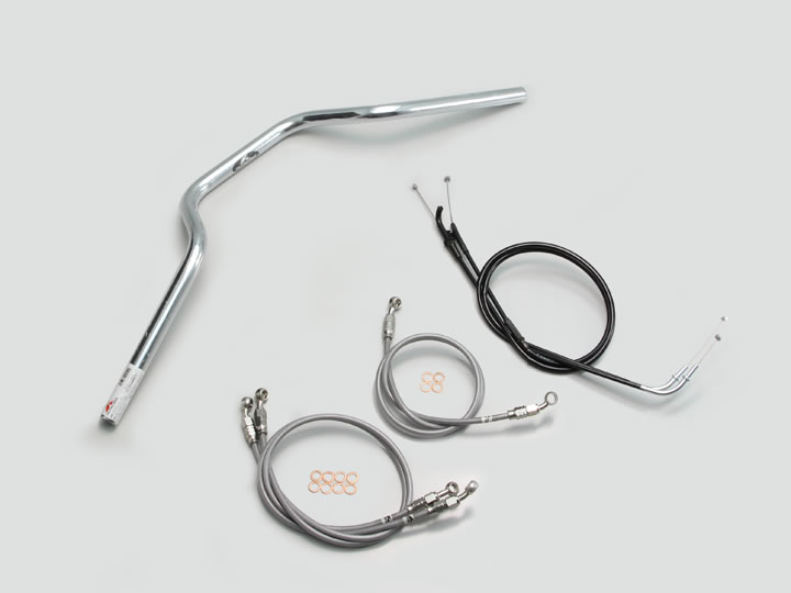 ハリケーン ヨーロピアン3型 ハンドルSET クロームメッキ ZRX1200DAEG H701-072C