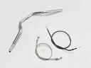 ハリケーン ヨーロピアン 3型 ハンドルSET GROM (16-20 JC61-1300001-/JC75) キャブ車 クロームメッキ H024-072C
