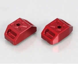 KITACO(キタコ) グロム JC92 アルミ削り出し チェーンアジャスターキャップ レッド/ブラック/ガンメタ