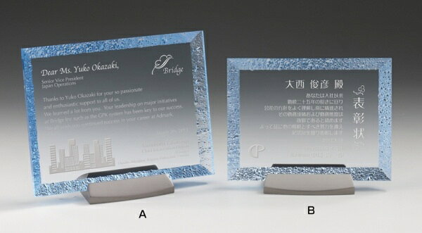 【全品10倍！】ポイントup中-オーダー表彰楯 W-ZVA-1224 B | トロフィー クリスタル 優勝 ガラス バスケ サッカー 野球 ゴルフ スポーツ 表彰 名入れ 卒業 卒団 記念品 景品 コンペ MVP 高級 おしゃれ キレイ モダン