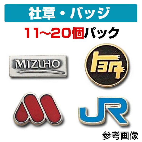 【ケース付き】 社章・会社バッジ作成パック（20個セット価格） | 社章 作成 デザイン 複製 留め具 創立 記念日 周年…