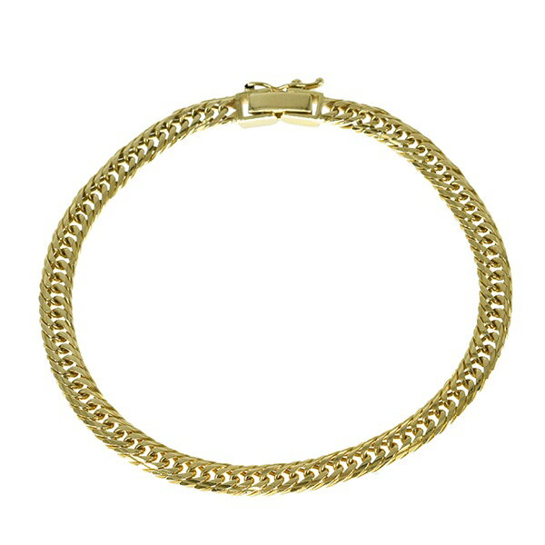 送料無料・返品可♪喜平ブレスレット 14面トリプル 10.2g 18.2cm ジュエリー K18 イエローゴールド A 約10g級 【中古】