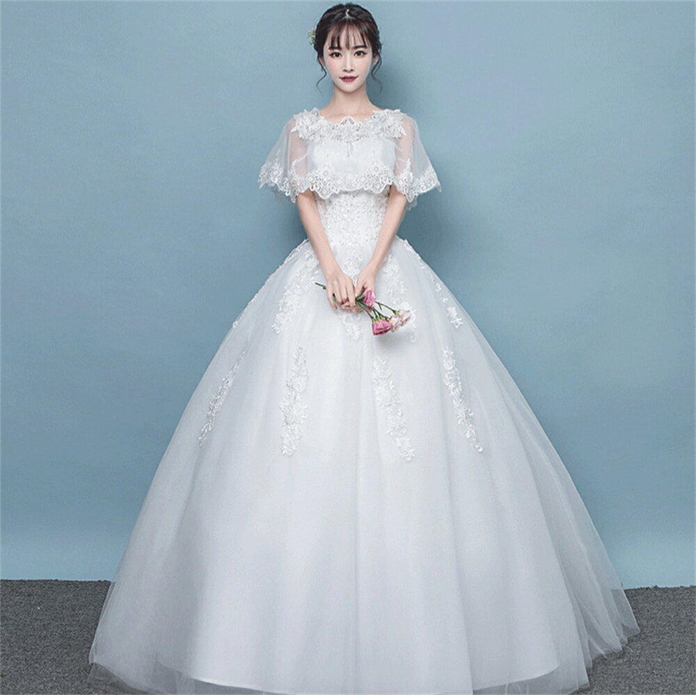 Rakuten - ウェディングドレス ドレス レディース ワンピース 花嫁ワンピース 結婚式ドレス ロングドレス チュールワンピース フォーマルワンピース 花柄刺繍 ファッション フォーマル エレガント 結婚式 披露宴 二次会