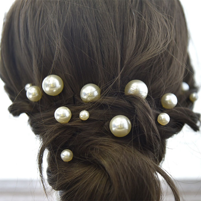【店内全品13％OFFクーポン12月11日まで】ヘアアクセサリー 18本セット 髪飾り パールピン ウエディン..