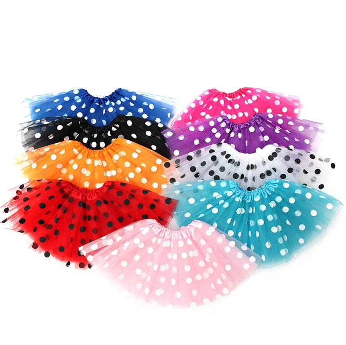 Rakuten - 9色揃ったチュール チュチュパニエ チュチュスカートTUTU 水玉柄 カラーパニエ ダンス衣装 チュチュスカート 団体 ステージ衣装 発表会 運動会 お祝い かわいい 新年会