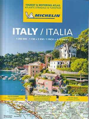 旅行&出張に　A4版英語表記の詳細道路地図　ミシュラン・アトラス・イタリア Michelin Tourist & Motoring Atlas Italy 2024