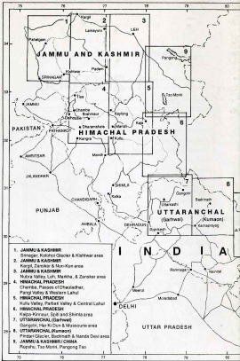 �ڥ���ɡ��ҥޥ��4 �ҥޥ���롦�ץ�ǥ��� Indian Himalaya Maps Sheet4 Himachal Pradesh��