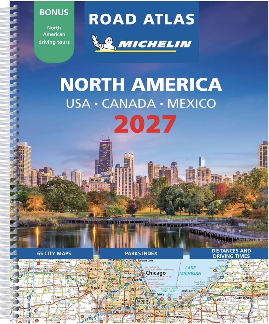 ���s&�o���Ɂ@A4�ŉp��\�L�̏ڍד��H�n�}�@�~�V�������E�A�g���X�E�k�A�����J Road Atlas USA Canada�c