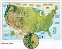 アメリカの地形ってこうなっていたんだ!地勢のウーォールマップ【アメリカ合衆国地勢図 United States Physical Wall Map】