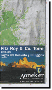 【フィッツ・ロイ、セロ・トーレ1/5万詳細図 Fitz Roy & Cerro Torres】