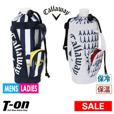 キャロウェイ アパレル キャロウェイ ゴルフ Callaway APPAREL メンズ レディース ペットボトルホルダー ペットボトルケース 保冷 保温 ストライプ柄 エッフェル塔モチーフ柄 プリントデザイン ミニポケット付き 2018 秋冬 新作 ゴルフ