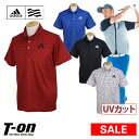 アディダス アディダスゴルフ adidas Golf メンズ ポロシャツ 半袖 ボタンダウンシャツ UVカット 吸汗速乾 ジオメトリック柄 幾何学柄 2018 秋冬 新作 ゴルフウェア