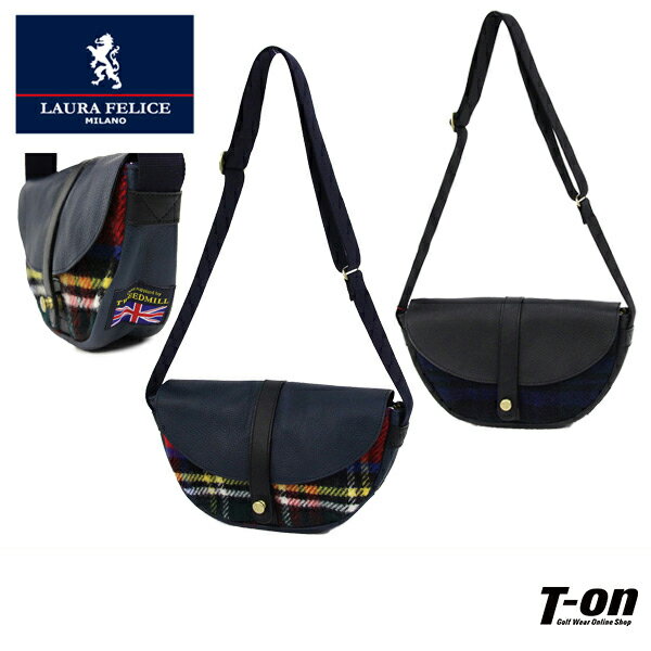 ラウラフェリーチェ(ラウラ フィウム) Laura Felice メンズ レディース カートバッグ ミニショルダーバッグ ウール素材 半円型バッグ 異素材切替デ...