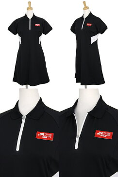 ジュン&ロペ ジュンアンドロペ JUN&ROPE レディース ワンピース 半袖ワンピース UVカット ストレッチ 透けにくい素材 バイカラーデザイン ハーフジップアップ インナーパンツ付き 【送料無料】 2019 秋冬 新作 ゴルフウェア