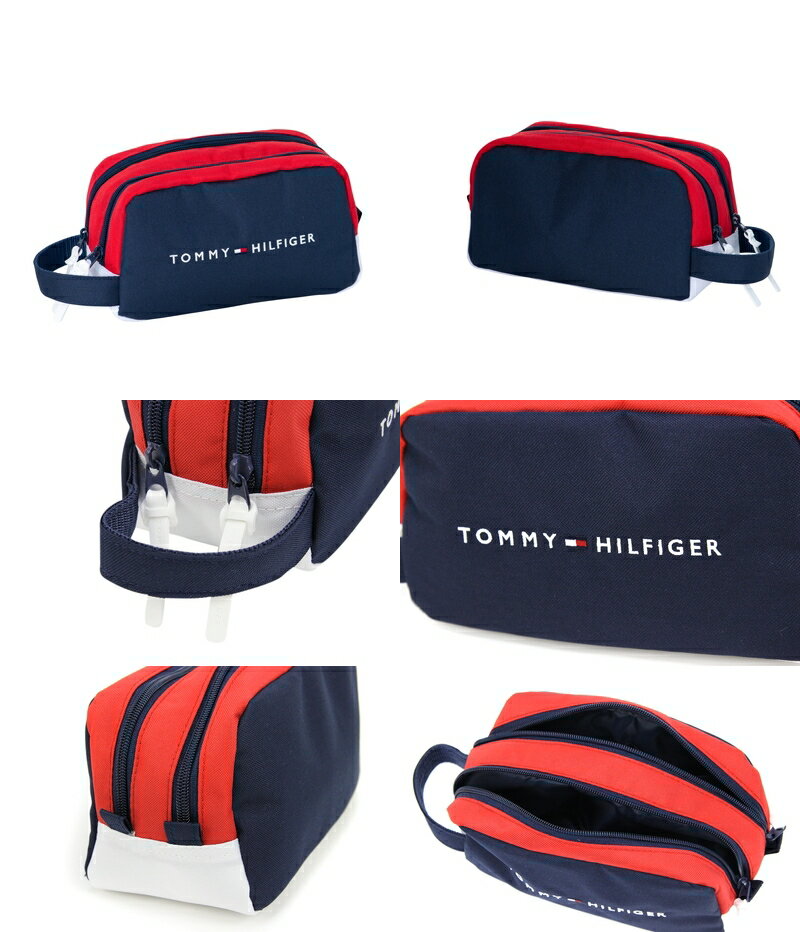 トミー ヒルフィガー ゴルフ TOMMY HILFIGER GOLF 日本正規品 メンズ レディース カートバッグ カートポーチ ラウンドポーチ セカンドバッグ ロゴ刺繍 トリコロールデザイン ゴルフ