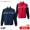 【30％OFF SALE】トミー ヒルフィガー ゴルフ TOMMY HILFIGER GOLF 日本正規品 メンズ ブルゾン キルティングジャケット 異素材コンビブルゾン ストレッチ 撥水 保温 中綿×ジャージ素材 フロッキーロゴプリント 【送料無料】 2019 秋冬 新作 ゴルフウェア