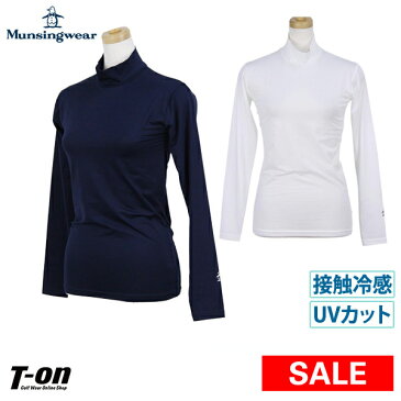 【30％OFF SALE】マンシングウェア Munsingwear レディース ハイネックシャツ 長袖ハイネックシャツ インナーシャツ ストレッチ UVカット 接触冷感 吸汗速乾 リトルピートプリント 2019 春夏 新作 ゴルフウェア