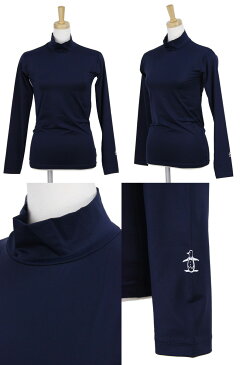 【30%OFF SALE】マンシングウェア Munsingwear レディース ハイネックシャツ 長袖ハイネックシャツ インナーシャツ ストレッチ UVカット 接触冷感 吸汗速乾 リトルピートプリント 2019 春夏 新作 ゴルフウェア
