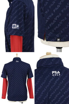 【30％OFF SALE】フィラ フィラゴルフ FILA GOLF メンズ ポロシャツ＆Vネックインナーシャツ 半袖ポロシャツ 長袖Vネックインナーシャツ ツインセット ストレッチ UVカット 吸汗速乾 タイポグラフィプリント ロゴ刺繍 2019 春夏 新作 ゴルフウェア