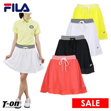 【30%OFF SALE】フィラ フィラゴルフ FILA GOLF レディース スカート 一体型インナーパンツ付き メッシュフリル切替 ロゴ刺繍 2019 春夏 新作 ゴルフウェア