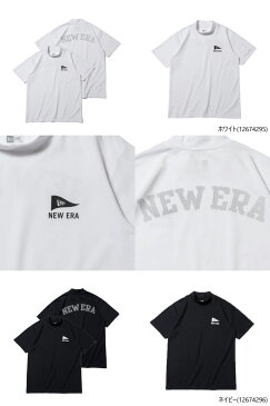 ニューエラ ゴルフ ニューエラ NEW ERA 日本正規品 メンズ ハイネックシャツ 半袖 モックネックシャツ ミドルネックTシャツ ピンフラッグロゴ ドットアーチロゴ 2021 春夏 新作 ゴルフウェア