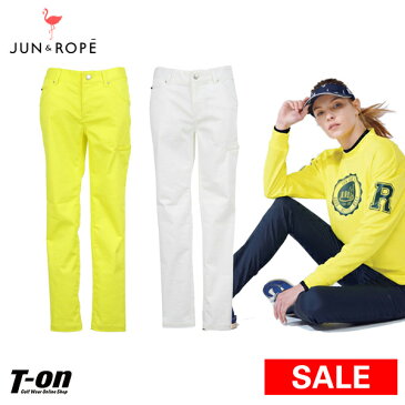 【30％OFF SALE】ジュン＆ロペ ジュンアンドロペ JUN＆ROPE レディース パンツ ロングパンツ ストレッチパンツ スキニーパンツ ロゴワッペン 【送料無料】 2019 春夏 ゴルフウェア