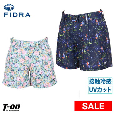 【30％OFF SALE】フィドラ FIDRA レディース パンツ ショートパンツ 接触冷感 吸水速乾 UVカット ストレッチ フラワー柄 2019 春夏 新作 ゴルフウェア