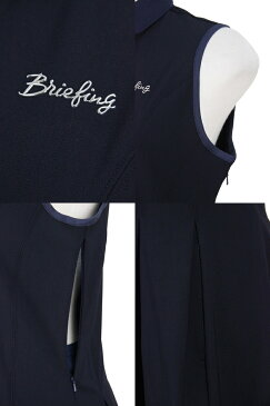 【30％OFF SALE】ブリーフィング ゴルフ BRIEFING レディース ワンピース ノースリーブ フレアーワンピース　ボックスプリーツ　ストレッチ　 FLAIR ONE PIECE　ロゴワッペン 【送料無料】 2019 春夏 ゴルフウェア