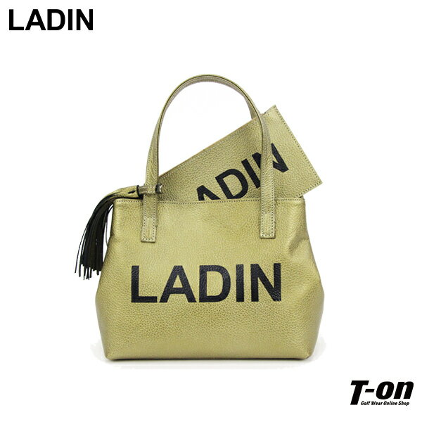 ラディン LADIN メンズ レディース カートバッグ カートポーチ ラウンドバッグ 牛革製 タッセル付 ポーチ付 ロゴデザイン上質素材 ゴールド 【送料無料】