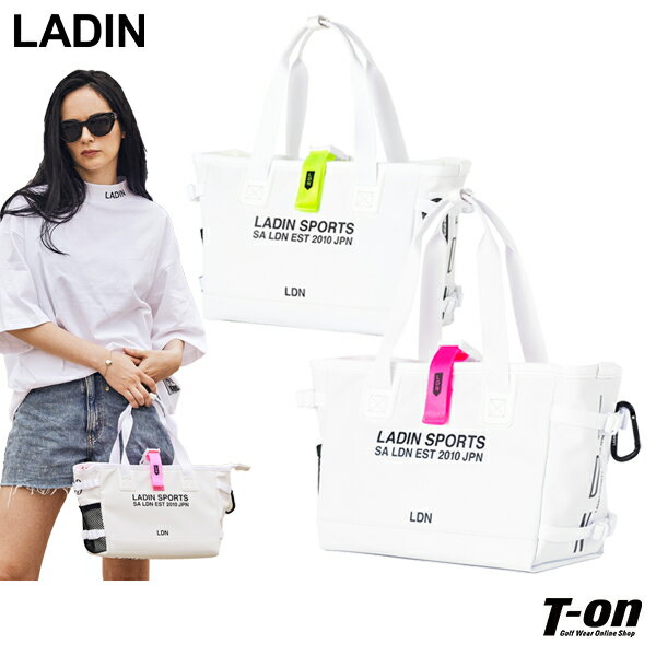 ラディン LADIN メンズ レディース カートバッグ カートポーチ ラウンドバッグ ミニボストン カラビナ付き 配色デザイン ロゴプリント 【送料無料】