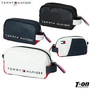 トミー ヒルフィガー ゴルフ TOMMY HILFIGER GOLF 日本正規品 メンズ レディース カートポーチ ポーチ マルチケース ボールポーチにもなる ラウンドポーチ 型押し皮革調 ロゴ刺繍 ゴルフ