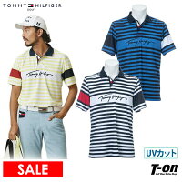 トミー ヒルフィガー ゴルフ TOMMY HILFIGER GOLF 日本正規品 メンズ ポロシャツ 半袖 UVカット 吸水速乾 シグネチャーボーダー 袖配色切替ボーダー柄 ロゴプリント2021 春夏 新作 ゴルフウェア