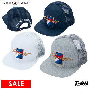 【30％OFF SALE】トミー ヒルフィガー ゴルフ TOMMY HILFIGER GOLF 日本正規品 メンズ レディース キャップ メッシュキャップ フラットブリムキャップ 平つば すべり部パイル地 立体ロゴ刺繍 ゴルフ