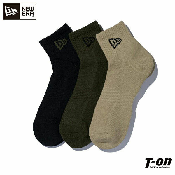 ニューエラ New Era NEW ERA 日本正規品 メンズ レディース ソックス 3足セット 3ペア ミドルソックス 足底パイルクッション付き ミリタリー フラッグ柄ジャガード