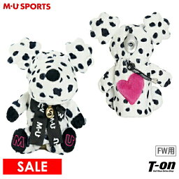 【40％OFF SALE】MUスポーツ エムユー スポーツ M.U SPORTS MUSPORTS レディース ヘッドカバー フェアウェイウッド用 ダイヤル式番手付き H/C #FW マスコット ぬいぐるみ型 ダルメシアン柄シュシュ ゴルフ