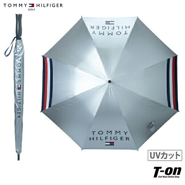 トミー ヒルフィガー ゴルフ TOMMY HILFIGER GOLF 日本正規品 メンズ レディース 傘 パラソル アンブレラ ゴルフパラソル UVカット 晴雨兼用 ロゴプリント ゴルフのサムネイル
