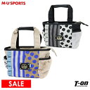 【30％OFF SALE】MUスポーツ エムユー スポーツ M.U SPORTS MUSPORTS レディース カートバッグ カートポーチ ラウンドバッグ サイドボア パッチワーク風デザイン 【送料無料】 ゴルフ