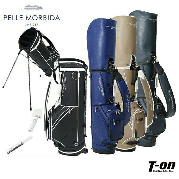 ペッレ モルビダ ゴルフ PELLE MORBIDA GOLF メンズ レディース キャディバッグ スタンド式キャディバッグ レザー調 9型 47インチ対応 ホイッスル付き ロゴ刺繍 ゴルフバッグ 上質感 高級感  ゴルフ