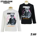 スターリアン東京 STARLEAN TOKYO メンズ Tシャツ 長袖 クルーネック コットン素材 スーツベイビーアップリケ 星柄プリント 【送料無料】